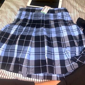 Plaid flare skirt